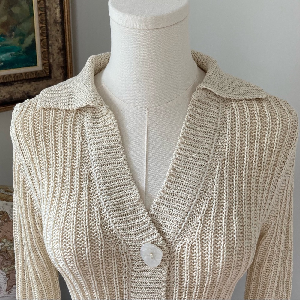 Ruby & Jenna Beige Cardigan Women